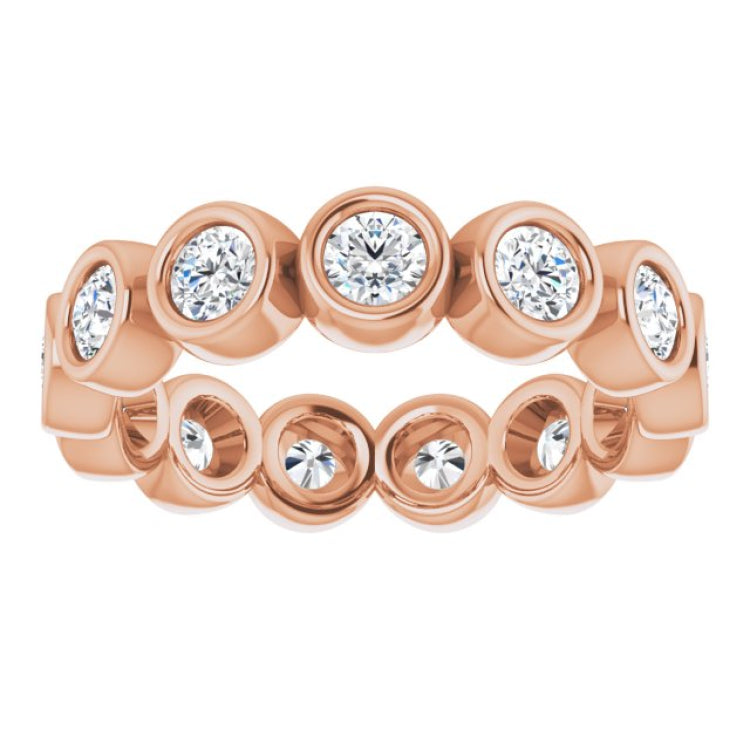 10K Rose Gold 1 1/2 CTW Lab-Grown Diamond Eternity Band Size 7.5