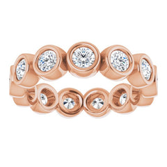 10K Rose Gold 1 1/2 CTW Lab-Grown Diamond Eternity Band Size 7.5