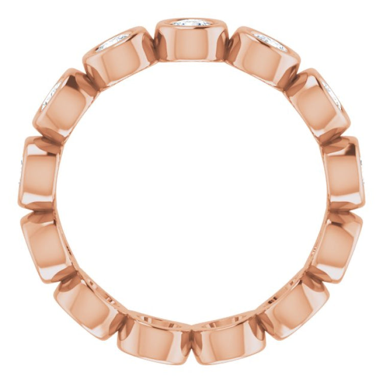 10K Rose Gold 1 1/2 CTW Lab-Grown Diamond Eternity Band Size 7.75