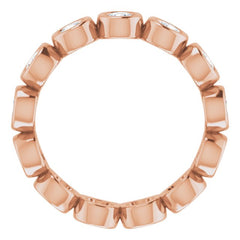 10K Rose Gold 1 1/2 CTW Lab-Grown Diamond Eternity Band Size 7.75