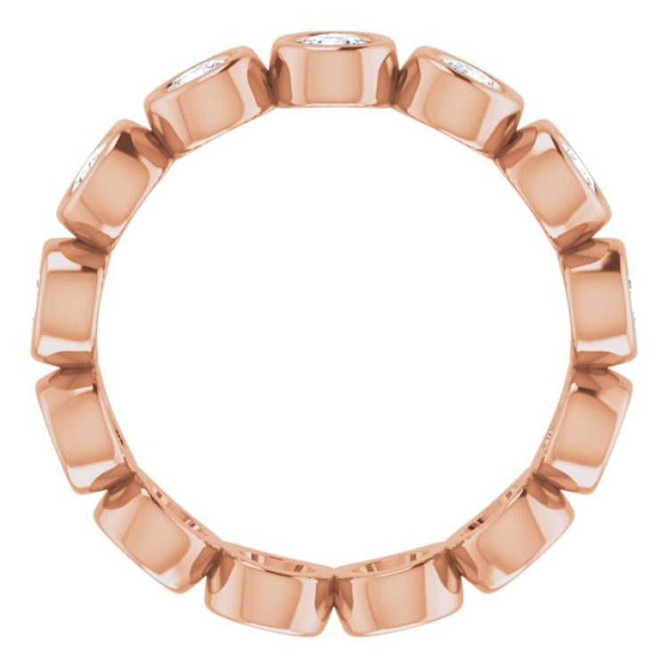 10K Rose Gold 1 1/2 CTW Lab-Grown Diamond Eternity Band Size 8