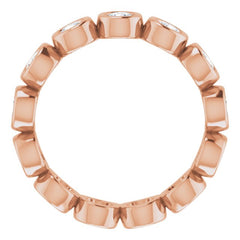 10K Rose Gold 1 1/2 CTW Lab-Grown Diamond Eternity Band Size 8