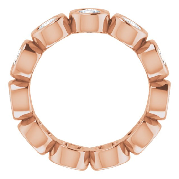 10K Rose Gold 1 1/2 CTW Lab-Grown Diamond Eternity Band Size 4