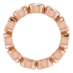 10K Rose Gold 1 1/2 CTW Lab-Grown Diamond Eternity Band Size 4.25