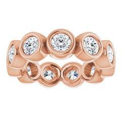 10K Rose Gold 1 1/2 CTW Lab-Grown Diamond Eternity Band Size 4.25