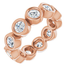 10K Rose Gold 1 1/2 CTW Lab-Grown Diamond Eternity Band Size 4.5