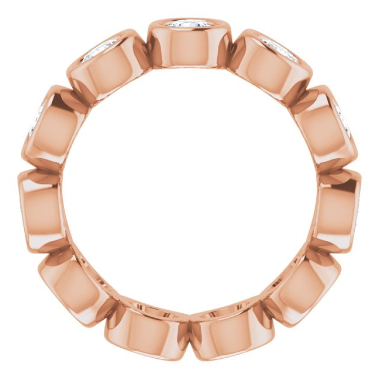 10K Rose Gold 1 1/2 CTW Lab-Grown Diamond Eternity Band Size 4.75