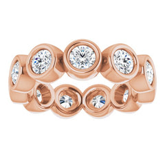 10K Rose Gold 1 1/2 CTW Lab-Grown Diamond Eternity Band Size 4.75