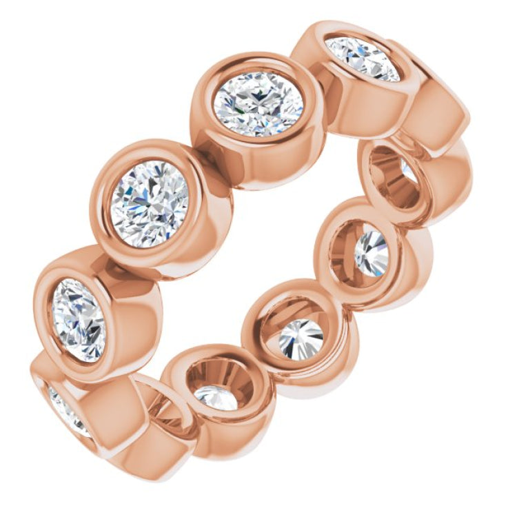 10K Rose Gold 1 1/2 CTW Lab-Grown Diamond Eternity Band Size 5