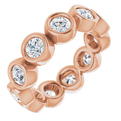 10K Rose Gold 1 1/2 CTW Lab-Grown Diamond Eternity Band Size 5