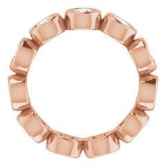 10K Rose Gold 1 1/2 CTW Lab-Grown Diamond Eternity Band Size 5