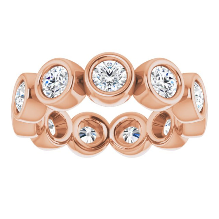 10K Rose Gold 1 1/2 CTW Lab-Grown Diamond Eternity Band Size 5