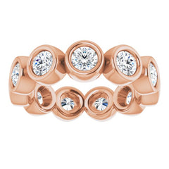 10K Rose Gold 1 1/2 CTW Lab-Grown Diamond Eternity Band Size 5