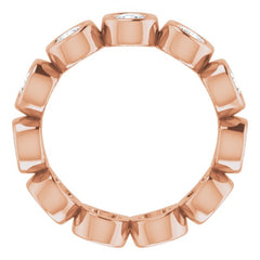 10K Rose Gold 1 1/2 CTW Lab-Grown Diamond Eternity Band Size 5.25