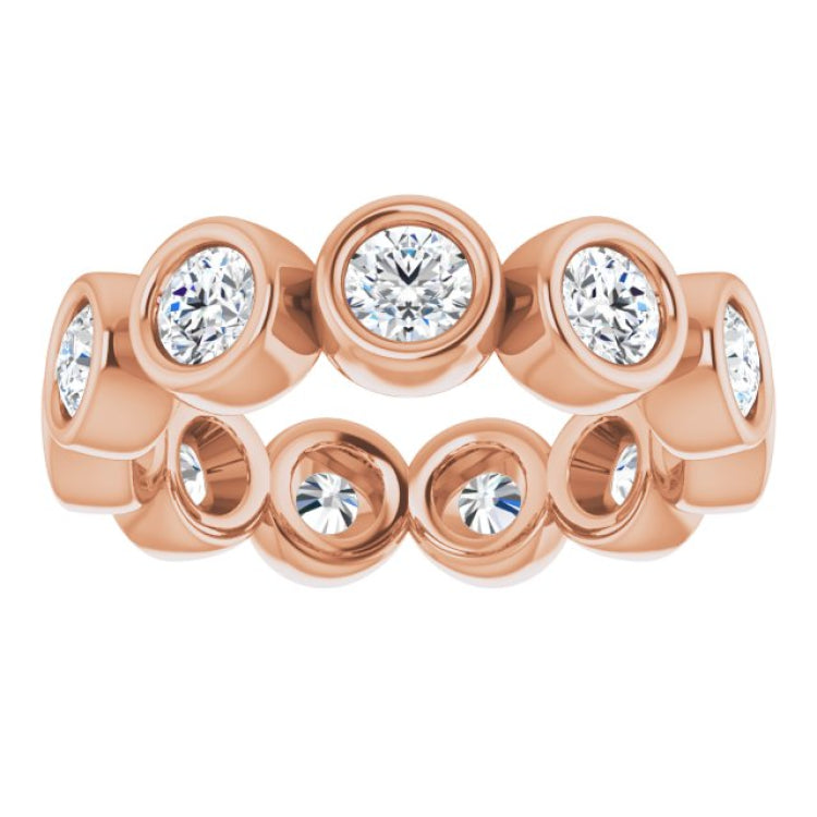 10K Rose Gold 1 1/2 CTW Lab-Grown Diamond Eternity Band Size 5.25