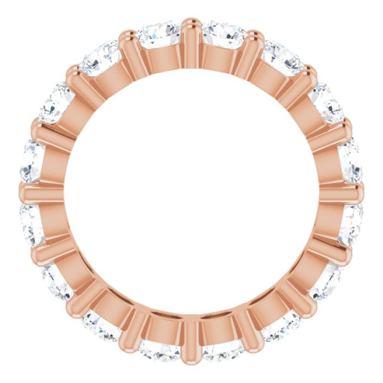 10K Rose Gold 4 1/3 CTW Natural Diamond Eternity Band Size 7.75