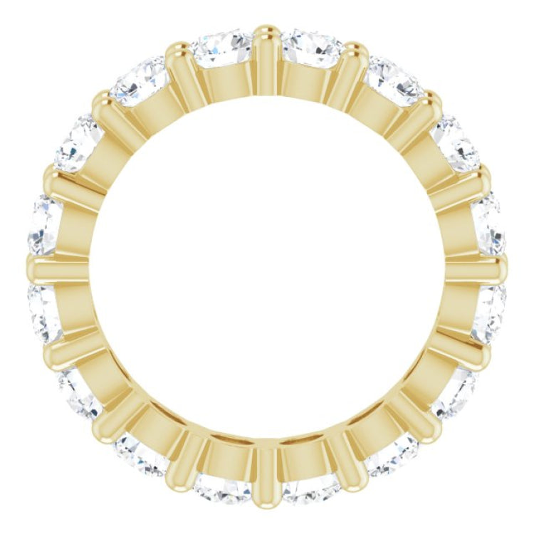 10K Yellow Gold 4 1/3 CTW Natural Diamond Eternity Band Size 7.75