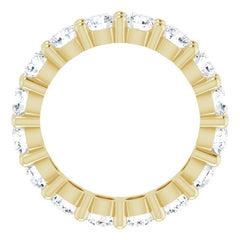 10K Yellow Gold 4 1/3 CTW Natural Diamond Eternity Band Size 7.75