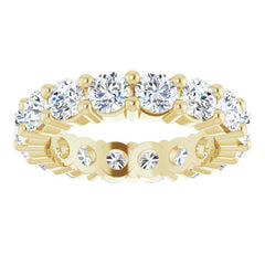 10K Yellow Gold 4 1/3 CTW Natural Diamond Eternity Band Size 7.75