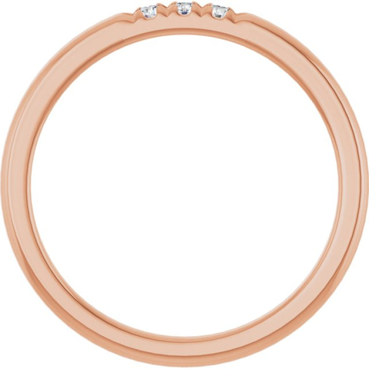 10K Rose Gold .05 CTW Natural Diamond Anniversary Band