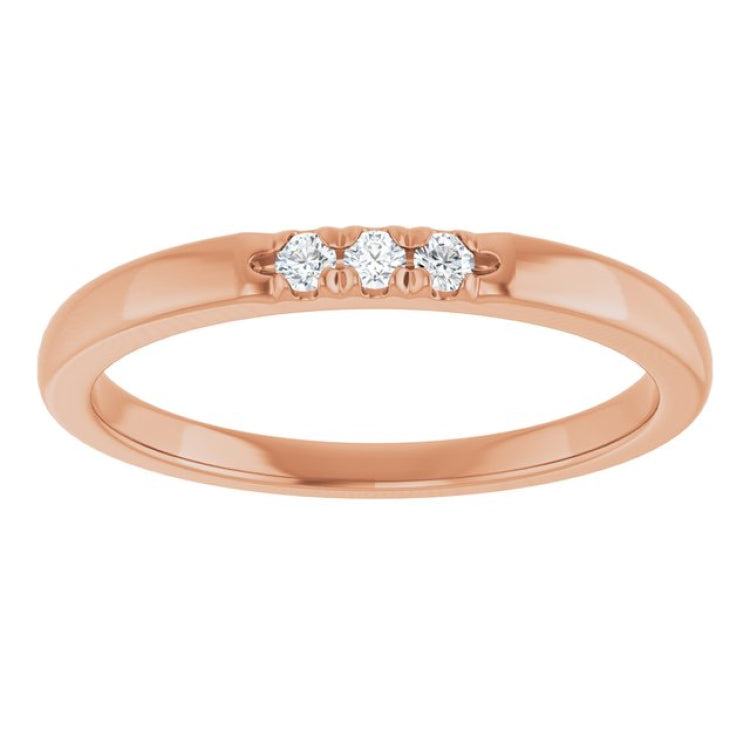 10K Rose Gold .05 CTW Natural Diamond Anniversary Band
