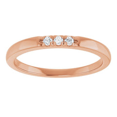 10K Rose Gold .05 CTW Natural Diamond Anniversary Band