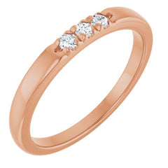 10K Rose Gold .08 CTW Natural Diamond Anniversary Band