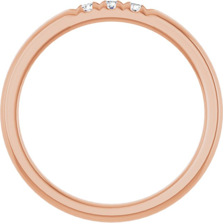 10K Rose Gold .08 CTW Natural Diamond Anniversary Band