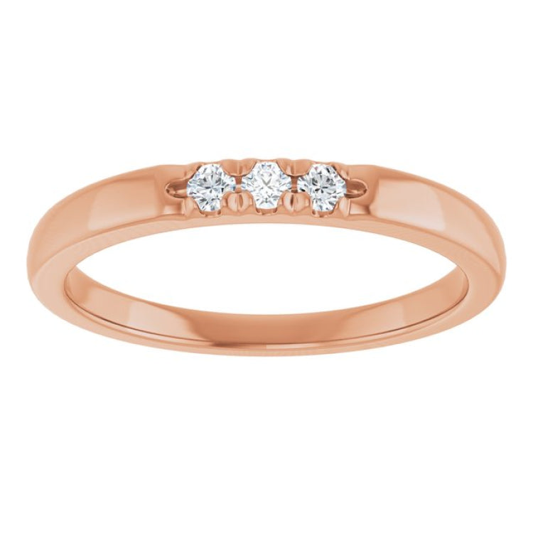 10K Rose Gold .08 CTW Natural Diamond Anniversary Band