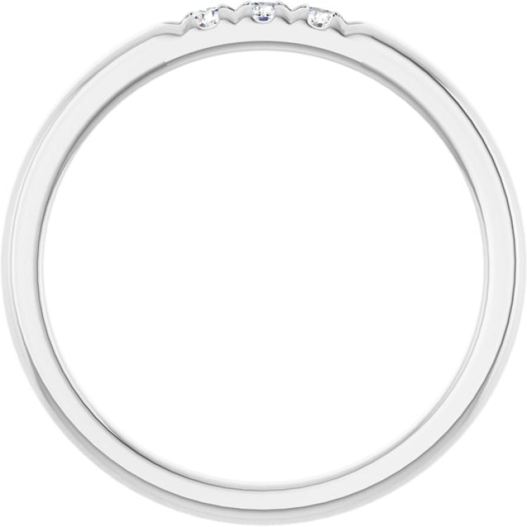 10K White Gold .08 CTW Natural Diamond Anniversary Band