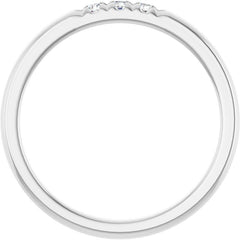 10K White Gold .08 CTW Natural Diamond Anniversary Band