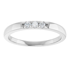 10K White Gold .08 CTW Natural Diamond Anniversary Band