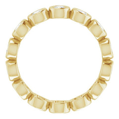 10K Yellow Gold 1 1/2 CTW Lab-Grown Diamond Eternity Band Size 7.75