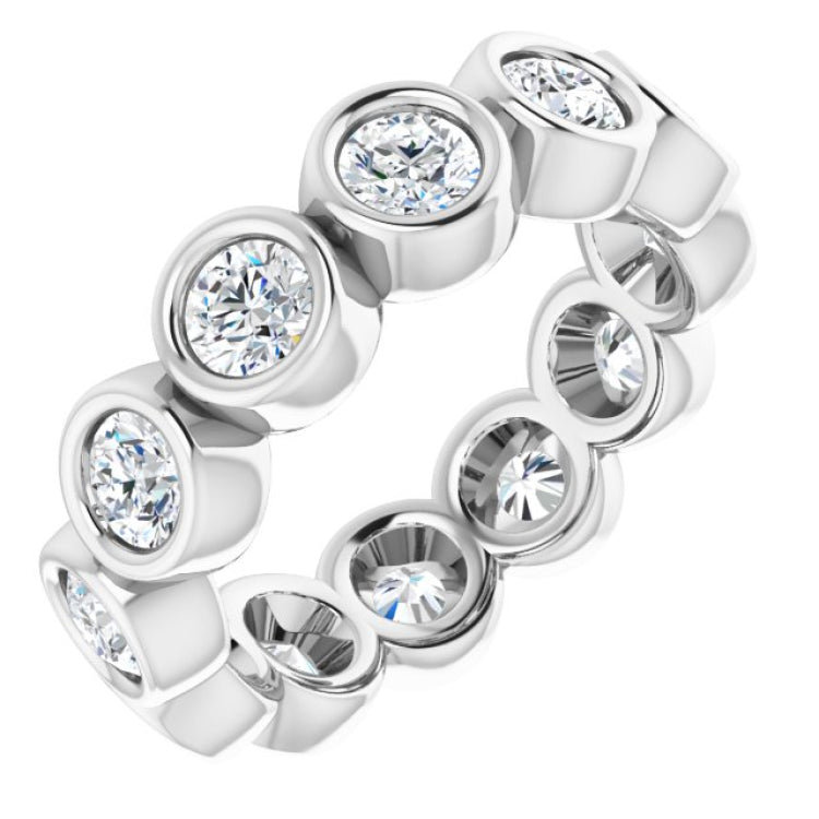 10K White Gold 2 1/3 CTW Lab-Grown Diamond Eternity Band Size 7.25