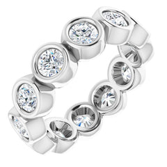 10K White Gold 2 1/3 CTW Lab-Grown Diamond Eternity Band Size 7.25