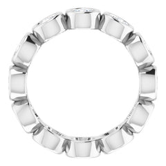 10K White Gold 2 1/3 CTW Lab-Grown Diamond Eternity Band Size 7.25