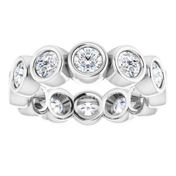 10K White Gold 2 1/3 CTW Lab-Grown Diamond Eternity Band Size 7.25