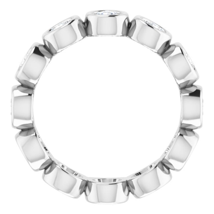 10K White Gold 2 1/3 CTW Lab-Grown Diamond Eternity Band Size 8.75