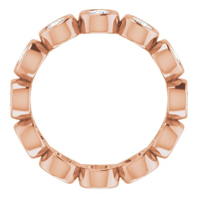 10K Rose Gold 2 1/3 CTW Lab-Grown Diamond Eternity Band Size 9