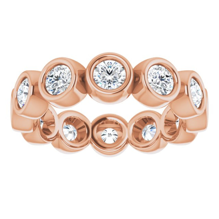 10K Rose Gold 2 1/3 CTW Lab-Grown Diamond Eternity Band Size 9