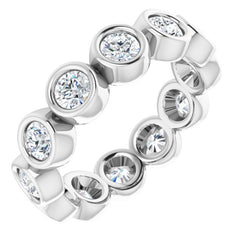 10K White Gold 2 1/3 CTW Lab-Grown Diamond Eternity Band Size 9