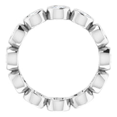 10K White Gold 2 1/3 CTW Lab-Grown Diamond Eternity Band Size 9