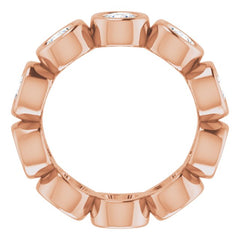 10K Rose Gold 1 9/10 CTW Lab-Grown Diamond Eternity Band Size 4