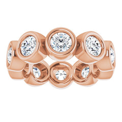 10K Rose Gold 1 9/10 CTW Lab-Grown Diamond Eternity Band Size 4