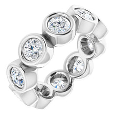 10K White Gold 1 9/10 CTW Lab-Grown Diamond Eternity Band Size 4