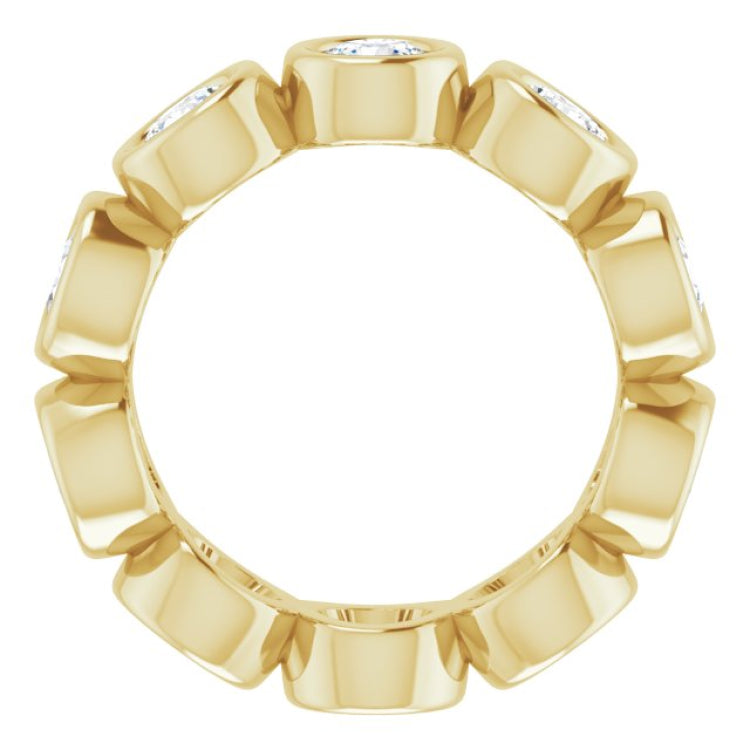 10K Yellow Gold 1 9/10 CTW Lab-Grown Diamond Eternity Band Size 4