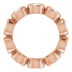 10K Rose Gold 1 9/10 CTW Lab-Grown Diamond Eternity Band Size 4.25