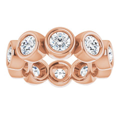 10K Rose Gold 1 9/10 CTW Lab-Grown Diamond Eternity Band Size 4.25