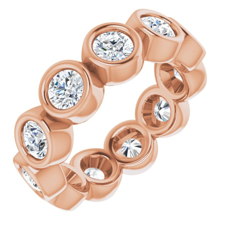 10K Rose Gold 2 1/6 CTW Lab-Grown Diamond Eternity Band Size 6