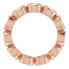 10K Rose Gold 2 1/6 CTW Lab-Grown Diamond Eternity Band Size 6